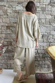 Loom & Thread Pin Tuck Blouse Washed Oat /40=